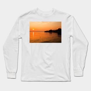 End of the day at Sirmione on Lake Garda Long Sleeve T-Shirt